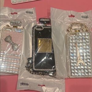 Luxury Rhinestone Phone Case with Chain - iPhone 6 Plus